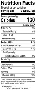 Image of the Nutrition Facts for the Pumpkin & Carrots Puree "Verduri".