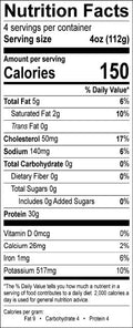 Image of the Nutrition Facts for the Ib??rico Pork Secreto.