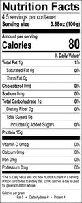 Image of the Nutrition Facts for the Almeja Fina - Mediterranean Clams.