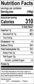 Image of the Nutrition Facts for the Apple Turnovers.