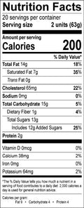 Image of the Nutrition Facts for the Assorted Dessert Shots.