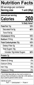 Image of the Nutrition Facts for the Chocolatey Hazelnut Filled Madeleines.