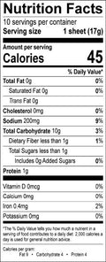 Image of the Nutrition Facts for the Feuille de Brick.