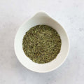 Provencal Herbs arranged in a small pot, seen from above.